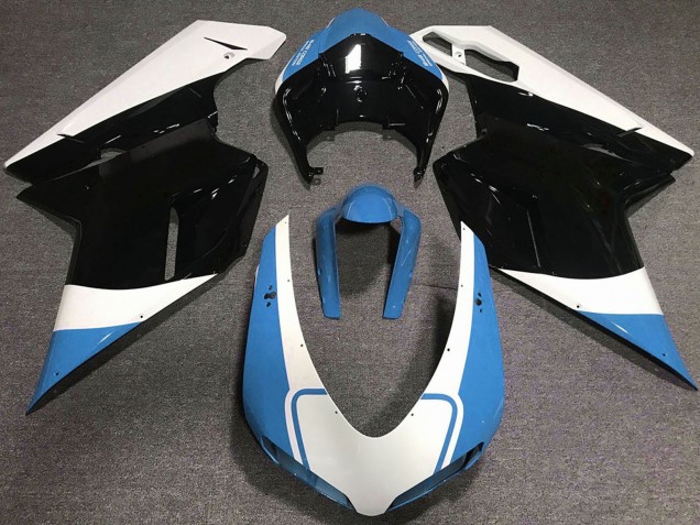 Comprar Carenados Moto Ducati 848 1098 1198 2007-2014 - Blanco Azul Negro Brillante