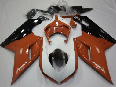 Comprar Carenados Moto Ducati 1098 2007-2014 - Brown Blanco Negro Brillante