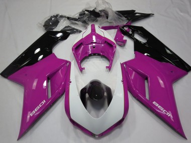 Comprar Carenados Moto Ducati 1098 2007-2014 - Rosa Blanco Negro Brillante