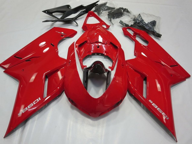 Comprar Carenados Moto Ducati 1098 2007-2014 - Rojo Brillante Negro Brillante