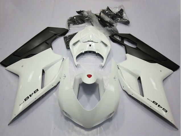 Comprar Carenados Moto Ducati 848 2007-2014 - Blanco Perla Negro Mate