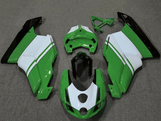 Comprar Carenados Moto Ducati 749 999 2003-2004 - Blanco Verde Negro Brillante