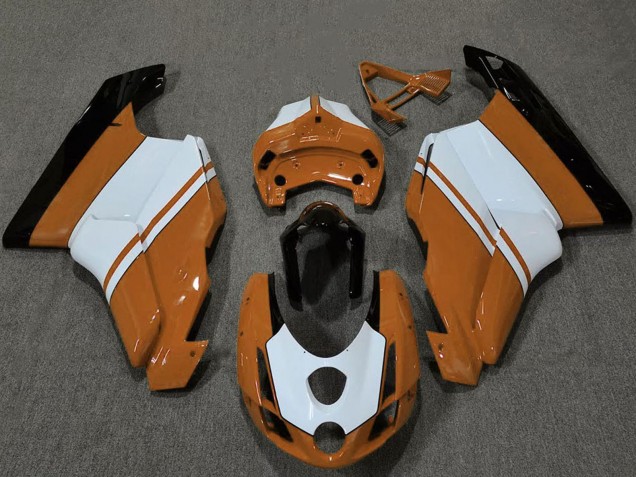 Comprar Carenados Moto Ducati 749 999 2003-2004 - Blanco Naranja Negro Brillante