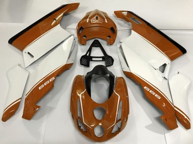 Comprar Carenados Moto Ducati 999 2003-2004 - Blanco Brown Negro