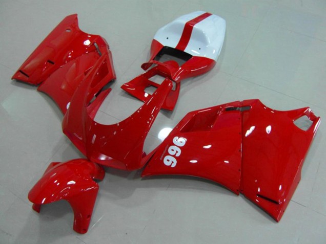 Comprar Carenados Moto Ducati 996 1993-2005 - Rojo Brillante Blanco
