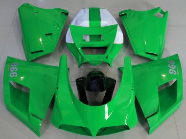 Comprar Carenados Moto Ducati 996 1993-2005 - Verde Brillante Blanco
