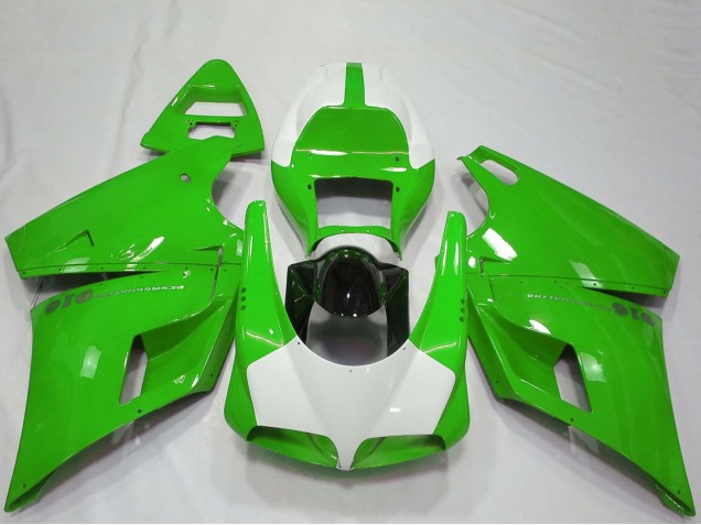 Comprar Carenados Moto Ducati 916 1993-2005 - Verde Blanco Negro Brillante Performance