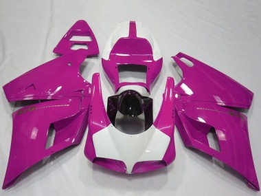 Comprar Carenados Moto Ducati 916 1993-2005 - Rosa Blanco Negro Brillante Performance