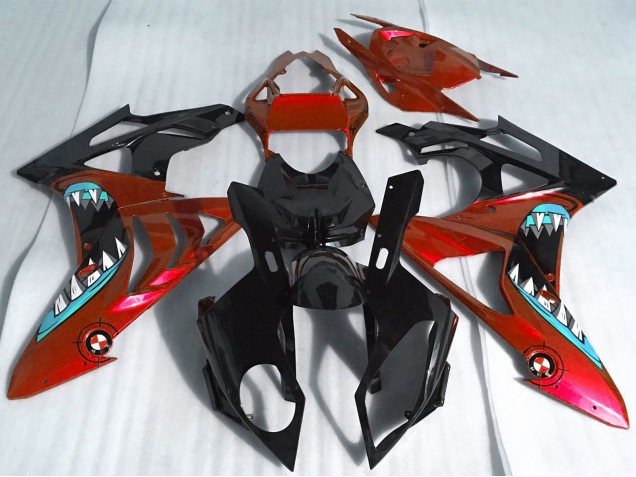 Comprar Carenados Moto BMW S1000RR 2017-2018 - Rojo Negro Brillante Tiburón