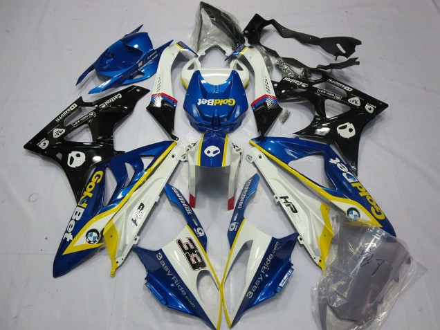 Comprar Carenados Moto BMW S1000RR 2009-2014 - Blanco Amarillo Azul Negro Brillante OroBet 33