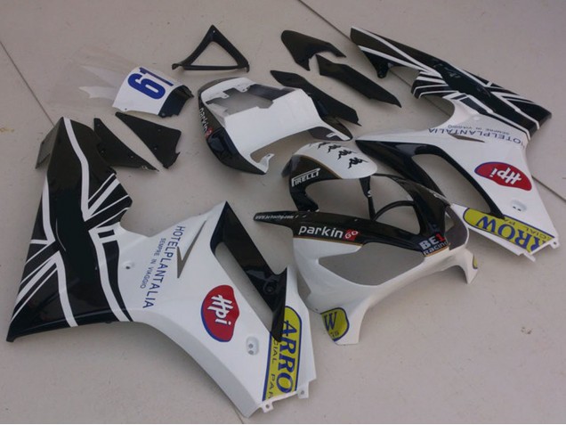 Comprar Carenados Moto Triumph Daytona 675 2006-2008 - Blanco Negro Brillante Flag