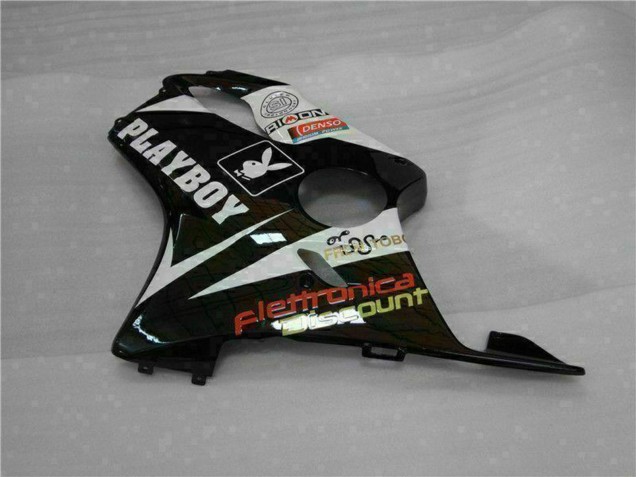Comprar Carenados Moto Honda CBR600 F4i 2001-2003 - Blanco Amarillo Negro Brillante Playboy