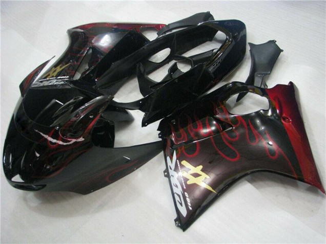 Comprar Carenados Moto ABS Honda CBR1100XX Blackbird 1996-2007 - Negro Brillante Rojo Llama