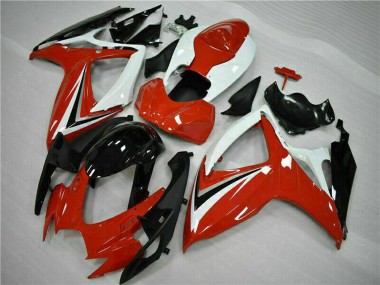 Comprar Carenados Moto Suzuki GSXR 600/750 2006-2007 - Blanco Rojo Negro Brillante Raya