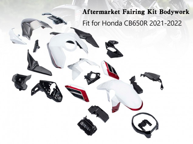 Comprar Carenados Moto Honda CB650R 2019-2022 - Blanco Negro Rojo