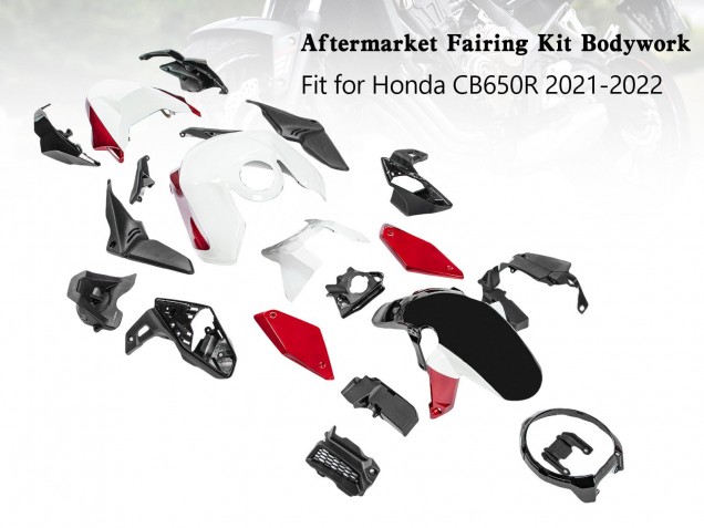 Comprar Carenados Moto Honda CB650R 2019-2022 - Negro Rojo Blanco