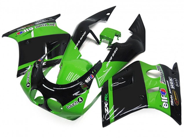 Comprar Carenados Moto Kawasaki ZXR250 1989-1990 - Verde Negro Brillante Elf Touch4 Bridgestone