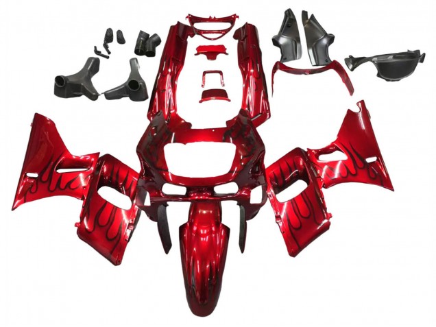 Comprar Carenados Moto Kawasaki ZZR400 1993-2007 - Rojo Negro Llama