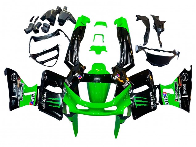 Comprar Carenados Moto Kawasaki ZZR600 1998-2003 - Verde Negro Monstruo Elf