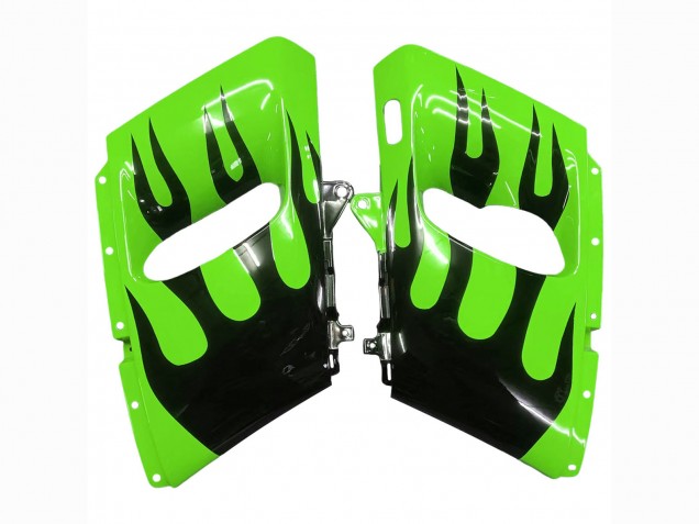 Comprar Carenados Moto Kawasaki ZZR400 1993-2007 - Verde Negro Brillante Llama