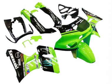 Comprar Carenados Moto Kawasaki ZZR600 1998-2003 - Verde Negro Brillante Azul Monstruo Elf Touch4 Bridgestone