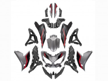 Comprar Carenados Moto Kawasaki Versys 650 2022-2025 - Gris Rojo Negro