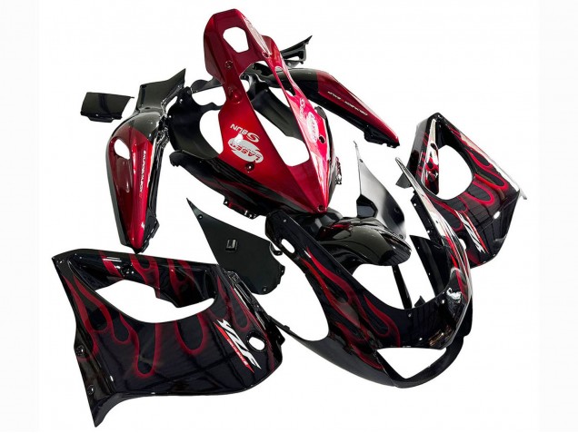 Comprar Kits Carenado Moto Yamaha YZF 1000R Thunderace 1997-2007 - Negro Rojo Llama