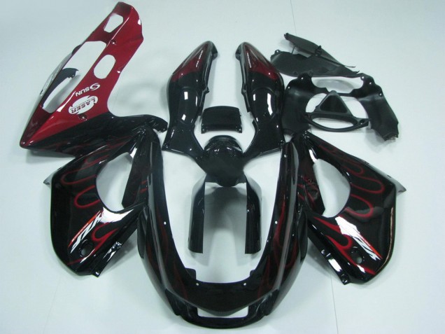 Comprar Carenados Moto Yamaha YZF 1000R Thunderace 1997-2007 - Negro Rojo Llama