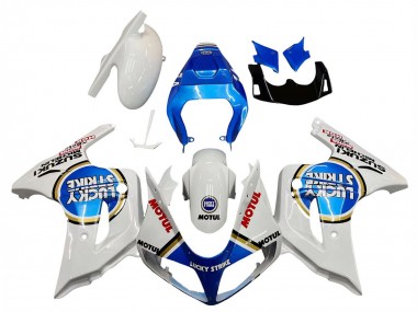 Comprar Carenados Moto Suzuki SV650 2003-2013 - Blanco Azul Lucky Strike Motul