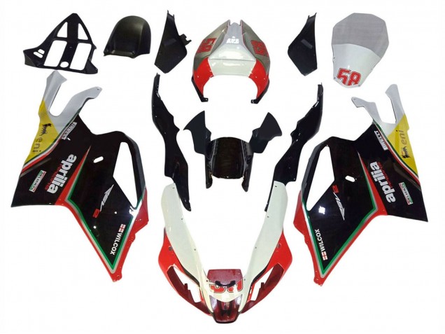 Comprar Carenados Moto Aprilia RSV1000 2003-2006 - Blanco Negro Rojo Amarillo 58