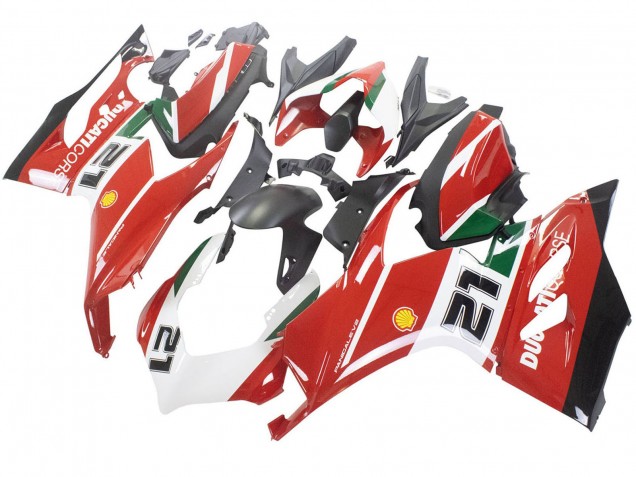 Comprar Carenados Moto Ducati Panigale V2 2020-2024 - Blanco Rojo Verde Negro Mate Corse 21