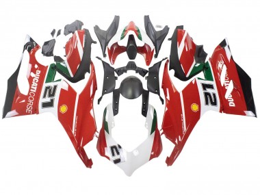 Comprar Carenados Moto Ducati Panigale V2 2020-2024 - Blanco Rojo Verde Negro Mate Corse 21