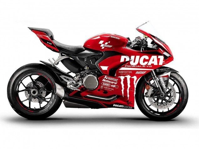 Comprar Carenados Moto Ducati Panigale V2 2020-2024 - Rojo Negro Brillante Monstruo Corse