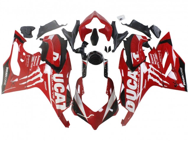 Comprar Carenados Moto Ducati Panigale V2 2020-2024 - Rojo Negro Brillante Monstruo Corse