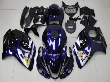 Comprar Carenados Moto Suzuki GSXR 1300 Hayabusa 2008-2020 - Azul Oscuro Blanco Oro