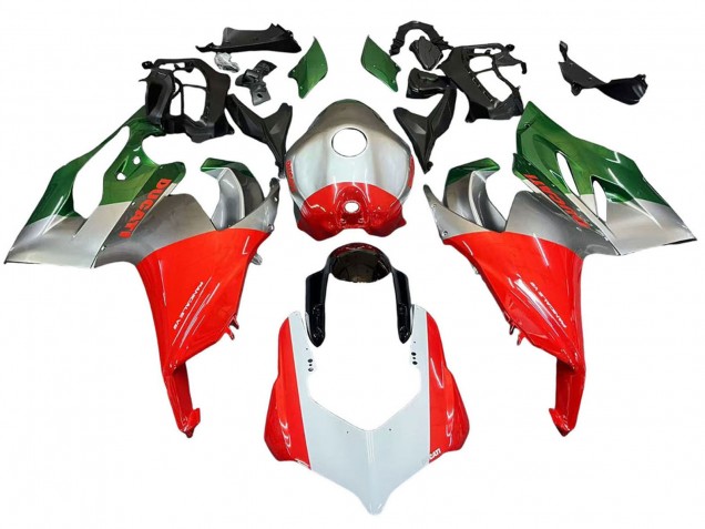 Comprar Carenados Moto Ducati Panigale V2 2020-2024 - Plata Rojo Verde