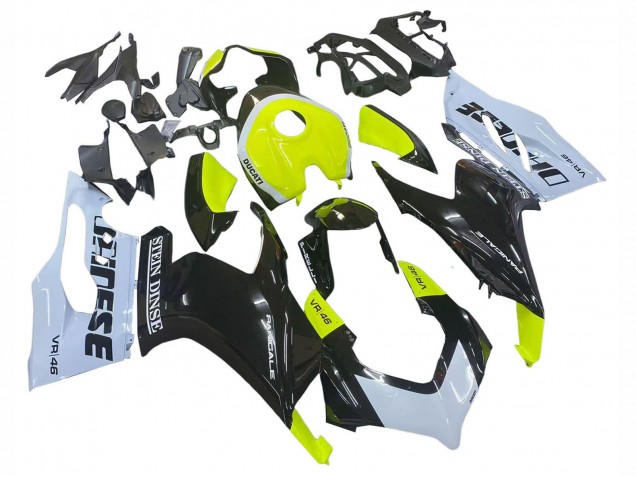 Comprar Carenados Moto Ducati Panigale V2 2020-2024 - Blanco Verde Lima Negro Brillante Stein Dinse VR 46