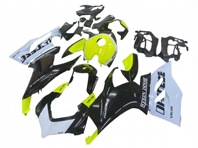 Comprar Carenados Moto Ducati Panigale V2 2020-2024 - Blanco Verde Lima Negro Brillante Stein Dinse VR 46
