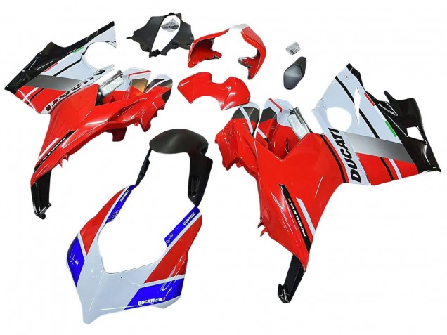 Comprar Carenados Moto Ducati Panigale V4 V4S 2018-2019 - Blanco Plata Rojo Negro Brillante