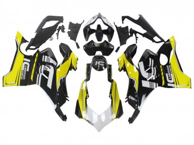 Comprar Carenados Moto Ducati Panigale V4 V4S 2020-2021 - Amarillo Blanco Negro Brillante