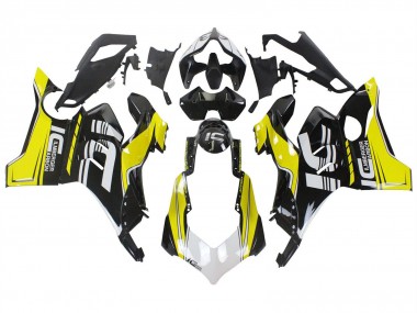 Comprar Carenados Moto Ducati Panigale V4 V4S 2020-2021 - Amarillo Blanco Negro Brillante