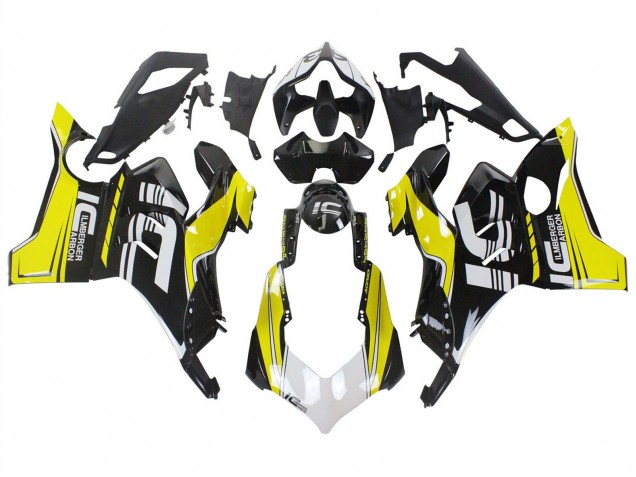 Comprar Carenados Moto Ducati Panigale V4 V4S 2020-2021 - Amarillo Blanco Negro Brillante