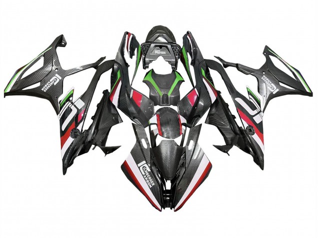 Comprar Carenados Moto BMW S1000RR 2019-2022 - Negro Rojo Verde FibraCarbono