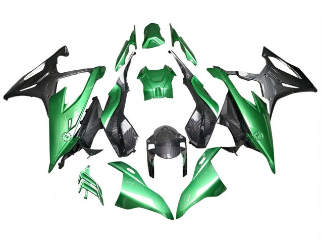 Comprar Carenados Moto BMW S1000RR 2019-2022 - Negro Brillante Verde FibraCarbono