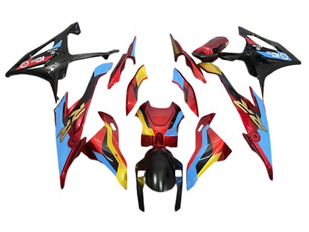 Comprar Carenados Moto BMW S1000RR 2019-2022 - Azul Claro Rojo Oro