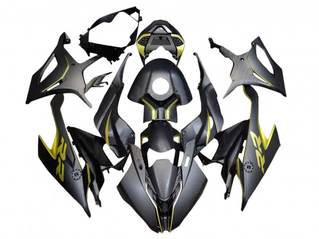 Comprar Carenados Moto BMW S1000RR 2019-2022 - Negro Amarillo FibraCarbono