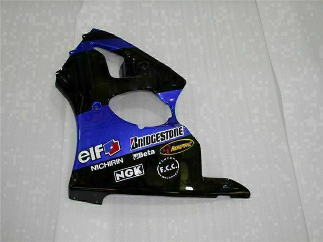 Comprar Carenados Moto Kawasaki ZX6R 2000-2002 - Azul Negro Brillante Elf Bridgestone