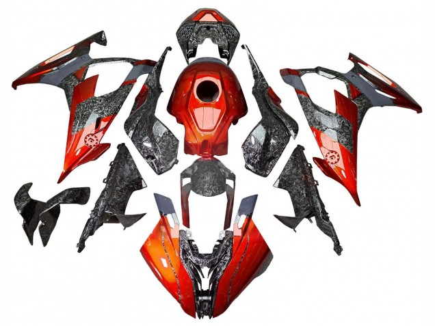 Comprar Carenados Moto BMW S1000RR 2019-2022 - Naranja Oscuro Falsificado FibraCarbono