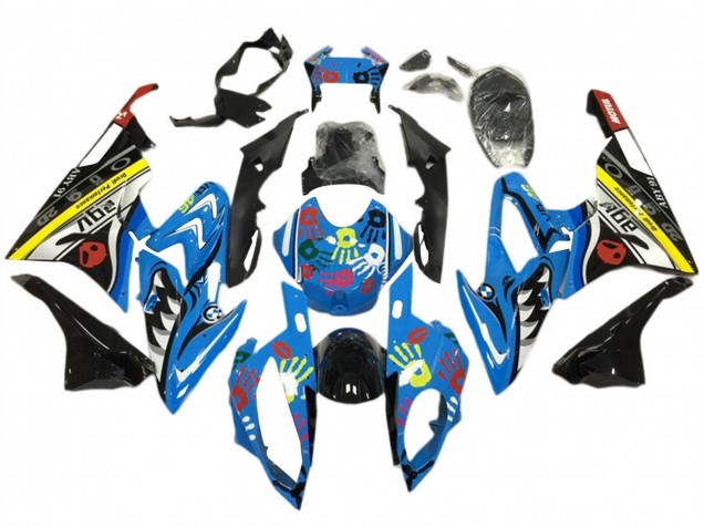 Comprar Carenados Moto BMW S1000RR 2017-2018 - Azul Amarillo Negro Tiburón