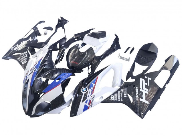Comprar Carenados Moto BMW S1000RR 2015-2016 - Blanco Azul Negro FibraCarbono